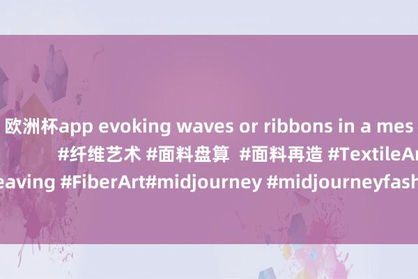 欧洲杯app evoking waves or ribbons in a mesmerizing pattern.                #纤维艺术 #面料盘算  #面料再造 #TextileArt #Indigo #Weaving #FiberArt#midjourney #midjourneyfashion #artwork #textileart #abstractart #indi