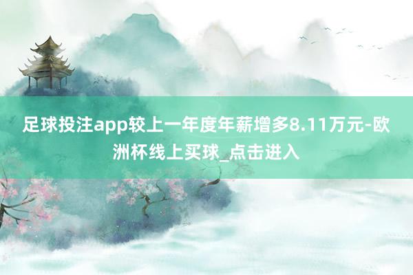 足球投注app较上一年度年薪增多8.11万元-欧洲杯线上买球_点击进入