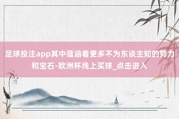 足球投注app其中蕴涵着更多不为东谈主知的努力和宝石-欧洲杯线上买球_点击进入